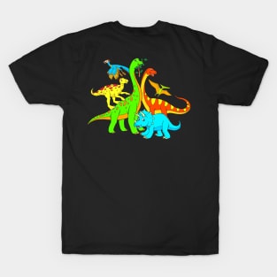 Popular Dinos - Colorful Dinosaur Design for Kids Men Women T-Shirt